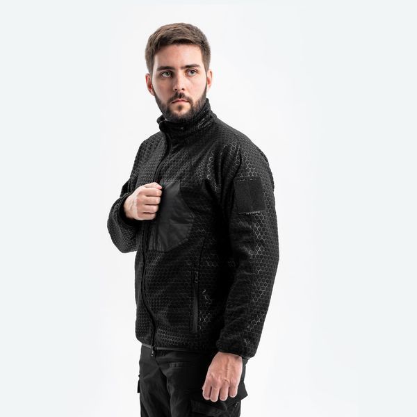 Флісова кофта Hexagon чорна XL XEL0023 фото
