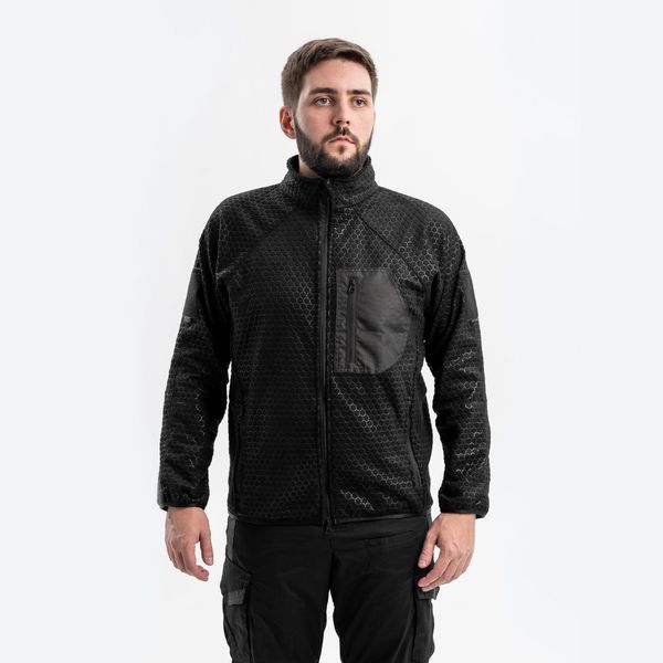 Флісова кофта Hexagon чорна XL XEL0023 фото