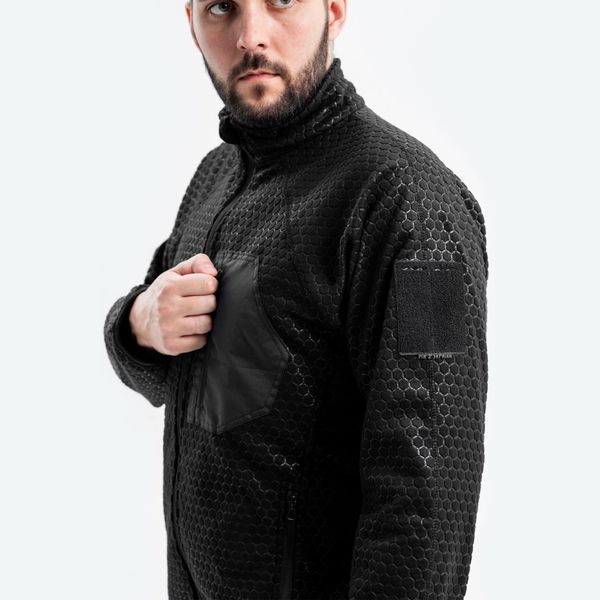 Флісова кофта Hexagon чорна XL XEL0023 фото