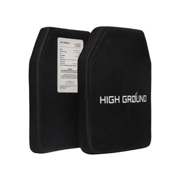 Комплект керамічних бронеплит High Ground (USA) 6 клас по ДСТУ. Вага 2.8 кг, розмір 25х30 см broneplutu_high_ground_usa_2.8M_25X30 фото
