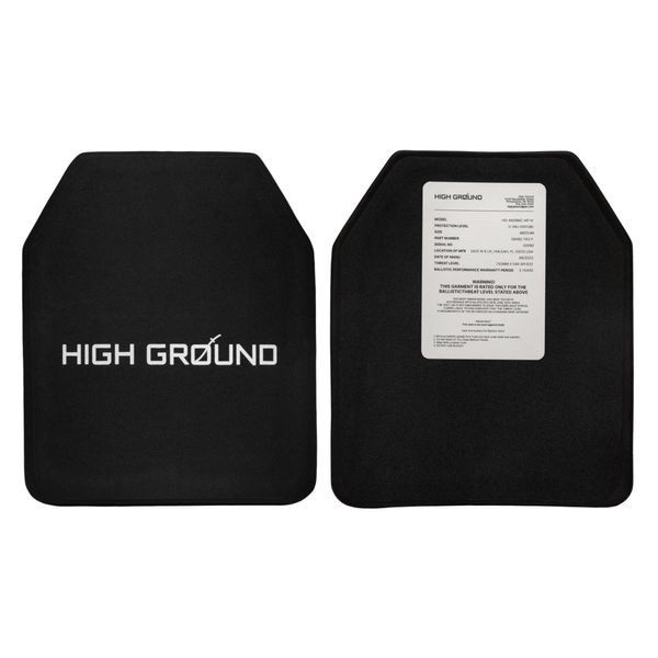 Комплект керамічних бронеплит High Ground (USA) 6 клас по ДСТУ. Вага 2.8 кг, розмір 25х30 см broneplutu_high_ground_usa_2.8M_25X30 фото