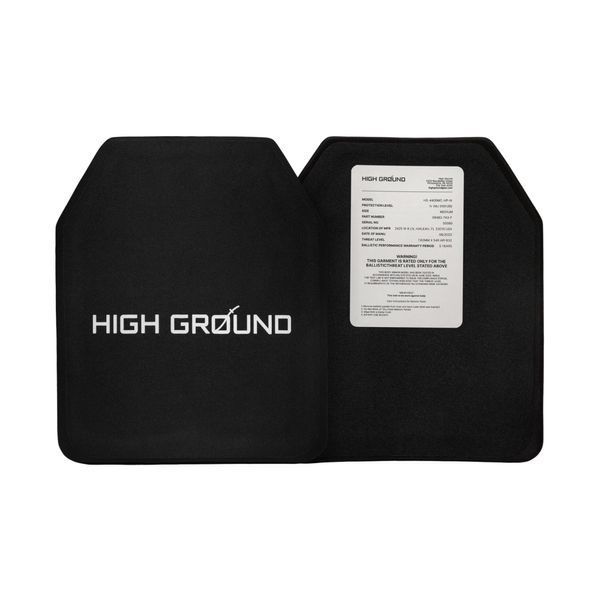 Комплект керамічних бронеплит High Ground (USA) 6 клас по ДСТУ. Вага 2.8 кг, розмір 25х30 см broneplutu_high_ground_usa_2.8M_25X30 фото