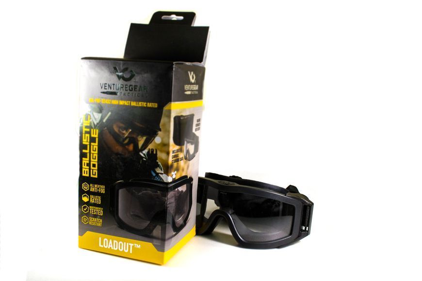 Окуляри захисні з ущільнювачем Venture Gear Tactical Loadout+RX (clear) Super Anti-Fog H2MAX, прозорі окуляри з діоптрійною вставкою в комплекті RX-B1LD-CL1M фото