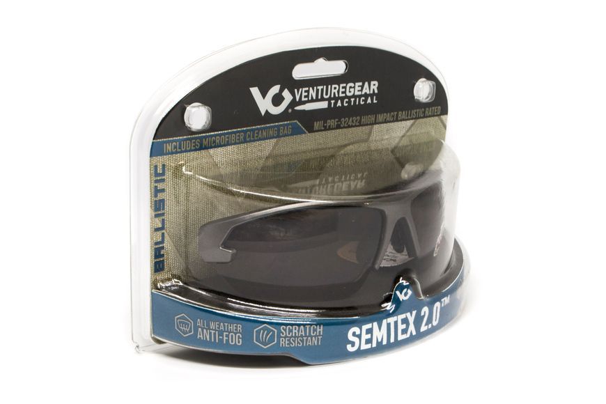 Захисні окуляри Venture Gear Tactical Semtex 2.0 Gun Metal (bronze) Anti-Fog, коричневі в оправі кольору "темний металік" VG-SEMGM-BZ1 фото