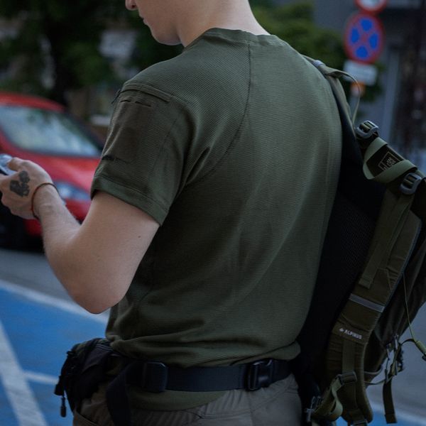 Тактична літня футболка з велкро Сombat TQ хакі M 44-46 cmbtTQ_hk_01 фото