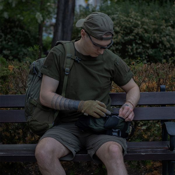 Тактична літня футболка з велкро Сombat TQ хакі M 44-46 cmbtTQ_hk_01 фото