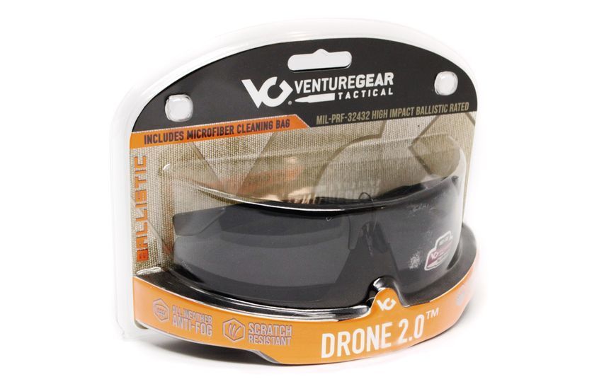 Захисні окуляри Venture Gear Tactical Drone 2.0 Green (gray) Anti-Fog, сірі в зеленій оправі VG-DRONGN-GR1 фото