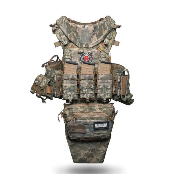 Бронежилет 6 класу Ghost Gen4 V4+ з балістичним захистом 2 класу, системою швидкого скидання + 9 підсумків | Піксель bronezhylet_ghost_gen4_v4_2kl_2.4M+9pd_pxl фото