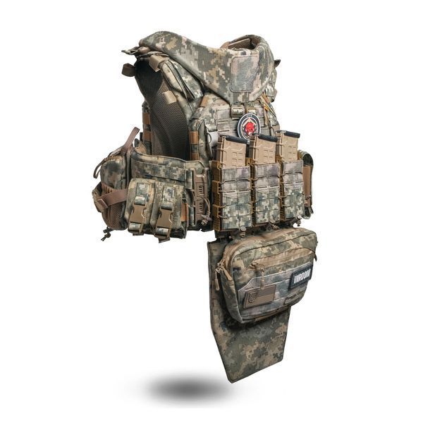 Бронежилет 6 класу Ghost Gen4 V4+ з балістичним захистом 2 класу, системою швидкого скидання + 9 підсумків | Піксель bronezhylet_ghost_gen4_v4_2kl_2.4M+9pd_pxl фото