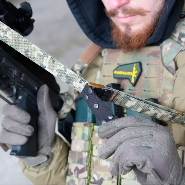 Триточковий збройовий ремінь "KRAKEN" Gen.2 sling | Піксель remin_3t_kraken_genII_sling_pxl фото