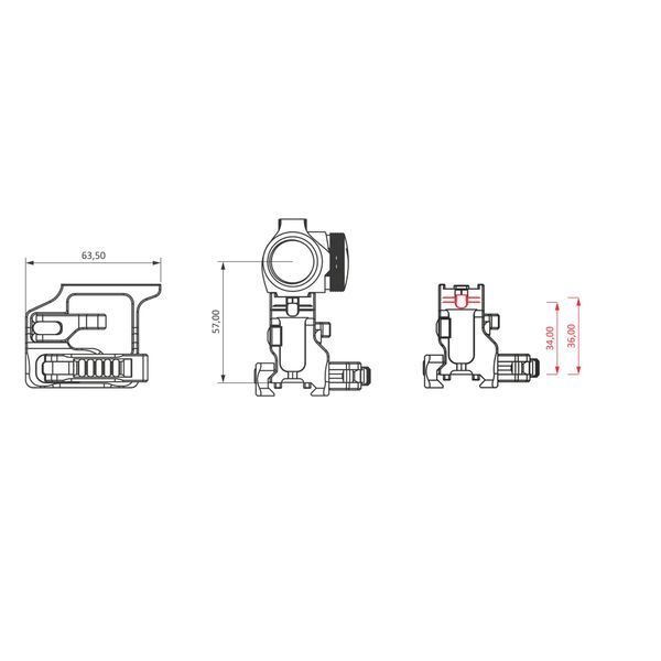 Кріплення для прицілу Aimpoint Micro RDM-01 | Чорний kriplennya_dlya_prucily_rdm01_bl фото