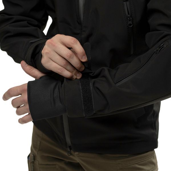 Куртка тактична демісезон Soft Shell LVL 5 Чорна L Hunter_SH_blck003 фото