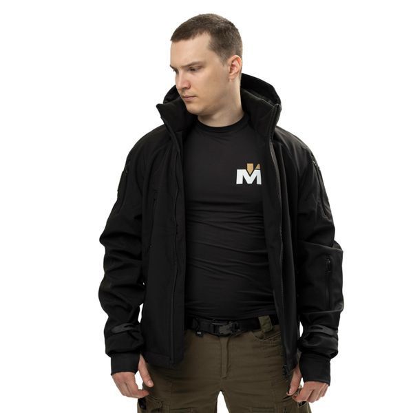 Куртка тактична демісезон Soft Shell LVL 5 Чорна L Hunter_SH_blck003 фото