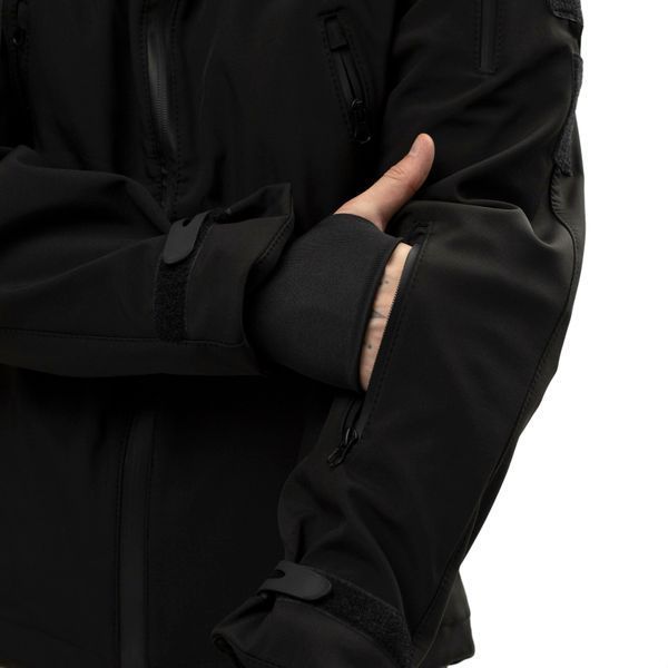Куртка тактична демісезон Soft Shell LVL 5 Чорна L Hunter_SH_blck003 фото