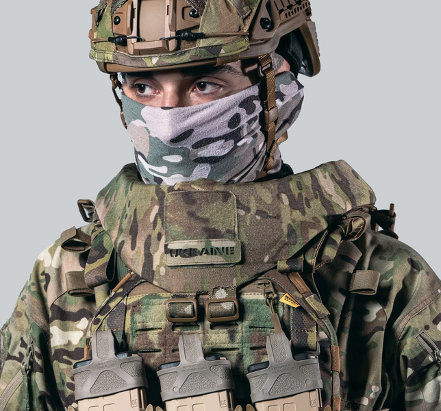 Балістичний захист шиї Gen3 GHOST швидкознімний 2-го класу по ДСТУ | Мультикам balzah_shui_wr_2kl_mk фото