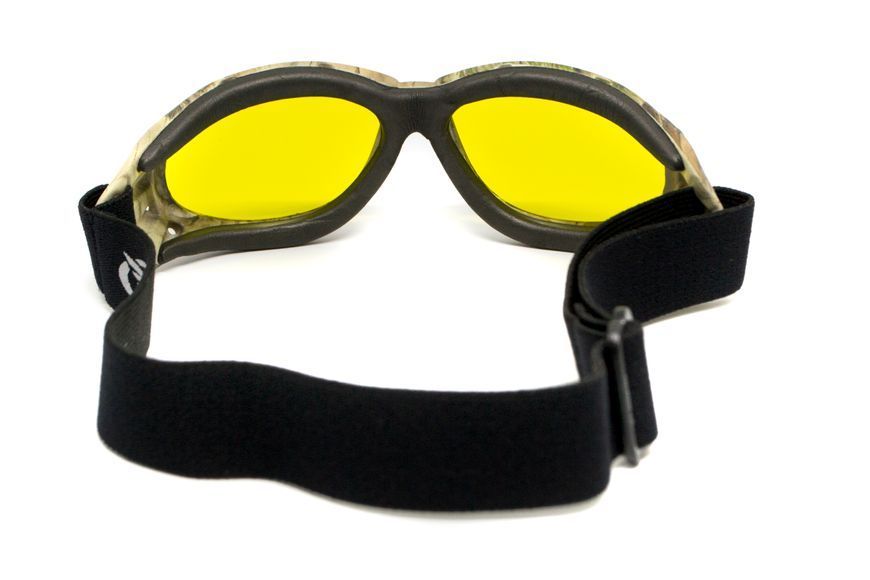 Очки защитные с уплотнителем Global Vision Eliminator Camo Forest (yellow), желтые в камуфлированной оправе GV-ELIMCF-AM фото