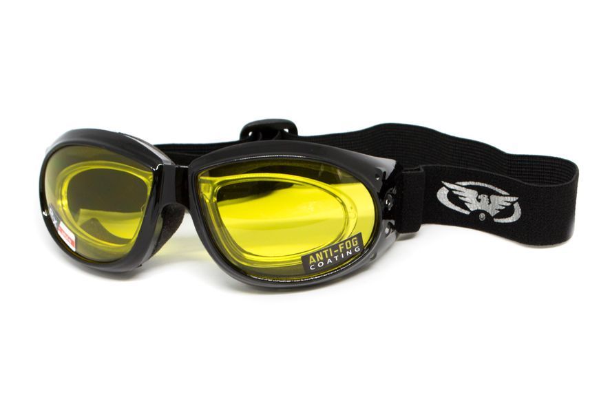 Очки защитные с уплотнителем Global Vision Eliminator RX (yellow) Anti-Fog, желтые с диоптрической вставкой GV-ELMRX-AM1 фото