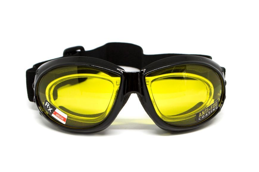 Очки защитные с уплотнителем Global Vision Eliminator RX (yellow) Anti-Fog, желтые с диоптрической вставкой GV-ELMRX-AM1 фото